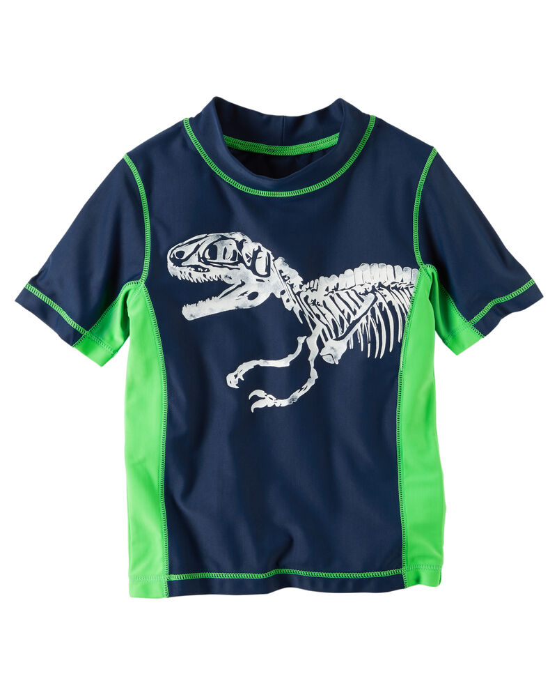 Carters 1-Piece Dinosaur Rashguard Swimsuit